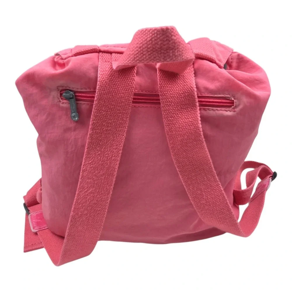 Kipling Backpack Small Pink Nylon Y2K Barbiecore Monkey Gladys